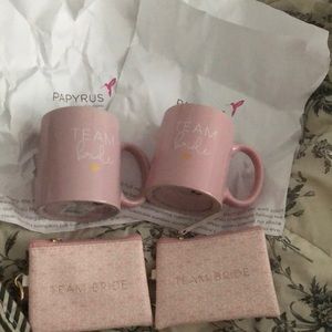 Papyrus set of Bride mugs and coin purses